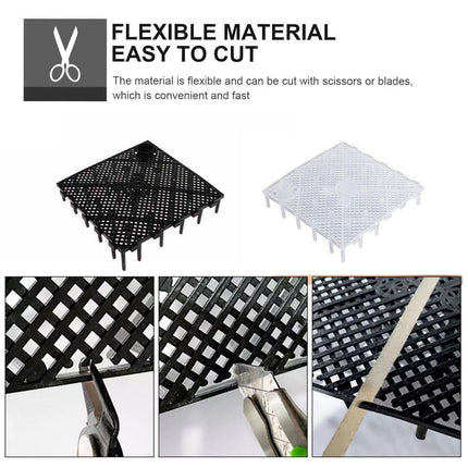 Fish Tank Aquarium Under Gravel Filter System Safe Filtration Plate Board Kit - Black-10PCS.