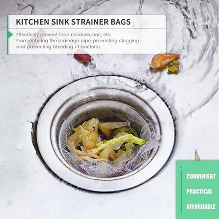 300pcs Disposable Kitchen Sink Strainer Anti Clogging Sewer Mesh Pocket Filter.