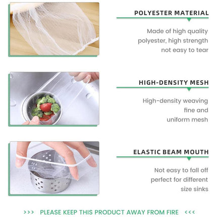 300pcs Disposable Kitchen Sink Strainer Anti Clogging Sewer Mesh Pocket Filter.