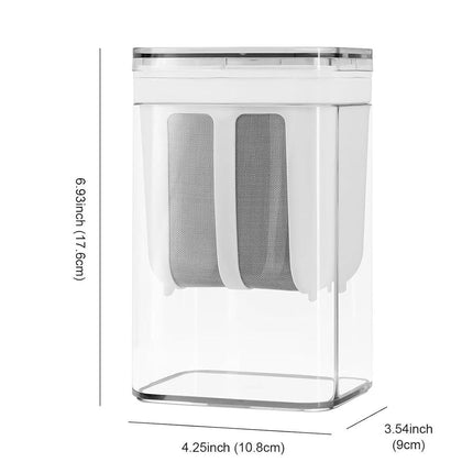 Yoghurt Strainer Filter 1100ml Plastic Container for Draining Yogurt Cheese.