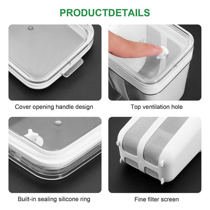 Yoghurt Strainer Filter 1100ml Plastic Container for Draining Yogurt Cheese.