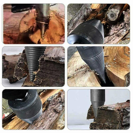 32-42mm High Speed Twist Firewood Drill Bit Wood Splitting Splitter Cone Driver - 32MM.