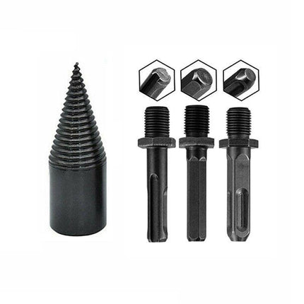 32-42mm High Speed Twist Firewood Drill Bit Wood Splitting Splitter Cone Driver - 38MM.