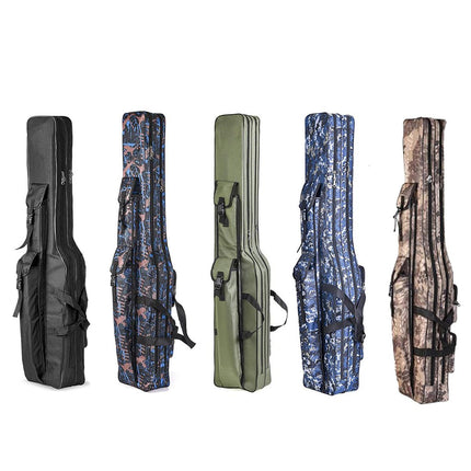 130cm Big Belly Fishing Tackle Bag Rod Storage Carry Case Outdoor Fishing Bag - Snake skin camouflage.