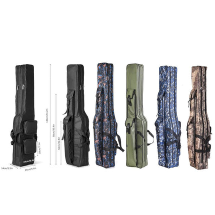 130cm Big Belly Fishing Tackle Bag Rod Storage Carry Case Outdoor Fishing Bag - Snake skin camouflage.