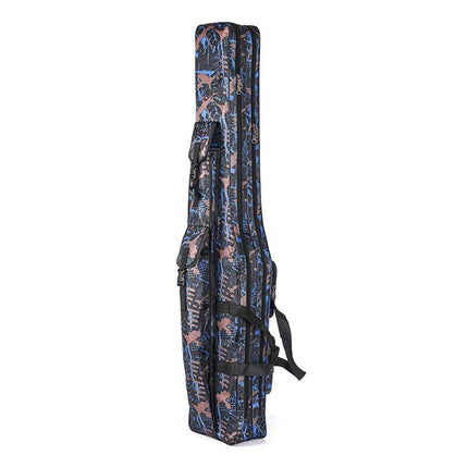 130cm Big Belly Fishing Tackle Bag Rod Storage Carry Case Outdoor Fishing Bag - Snake skin camouflage.