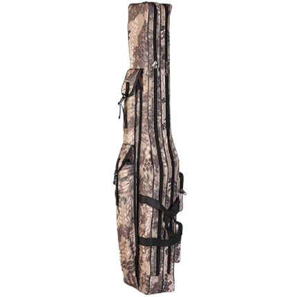 130cm Big Belly Fishing Tackle Bag Rod Storage Carry Case Outdoor Fishing Bag - Snake skin camouflage.
