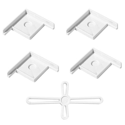 5pcs Plastic Fish Tank Base Bracket Corner Guard Stand Holder for Aquarium Tanks - Black-S.