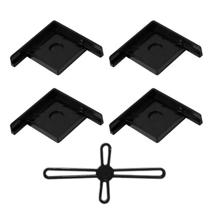 5pcs Plastic Fish Tank Base Bracket Corner Guard Stand Holder for Aquarium Tanks - White-L.