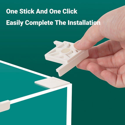 5pcs Plastic Fish Tank Base Bracket Corner Guard Stand Holder for Aquarium Tanks - White-S.