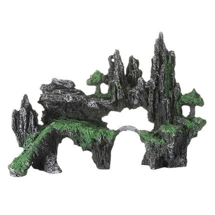 Aquarium Decoration Rock Cave Stone Ornament Fish Tank Mountain View Decor.