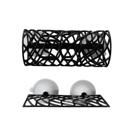 Aquarium Fish Resting Tunnel Hiding House for Betta Shrimp Small Fish Tank Decor - Black.