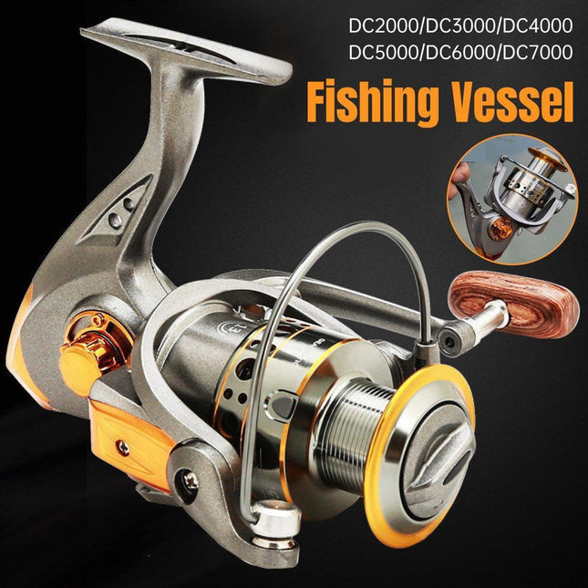 All-Metal Spinning Fishing Reel Sea Pole Fishing Gear Wire Cup Fishing Rod - 2000.