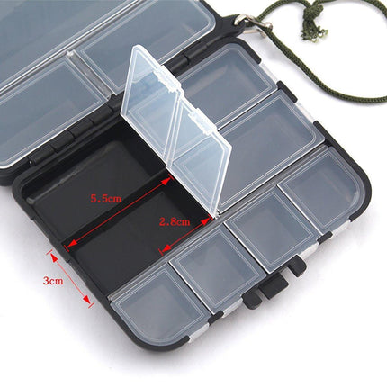 Fishing Accessories Storage Box with Hand Rope Hook Organizer for Fishing Gear - Large.