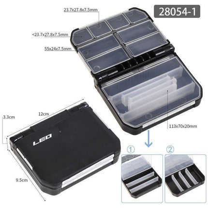Fishing Accessories Storage Box with Hand Rope Hook Organizer for Fishing Gear - Large.