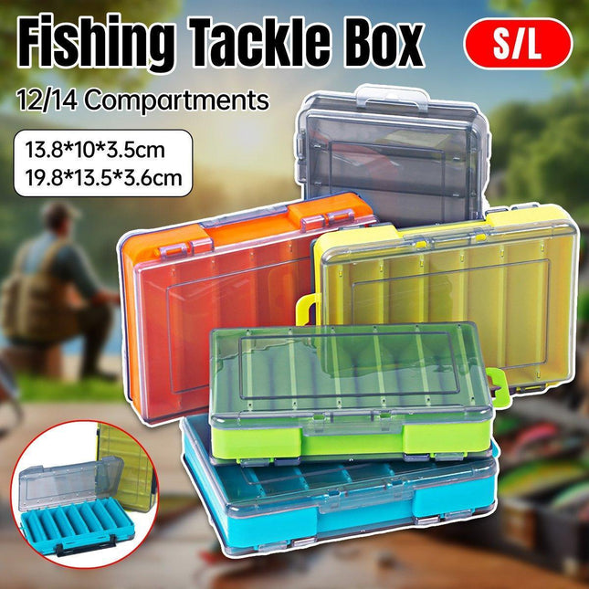 Multifunctional Fishing Bait Storage Box Accessories Gear Organizer Tool Box - Blue-S.