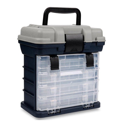 Removable 4 Tray Heavy Duty Fishing Tackle Box Storage Organizer for Tackle.