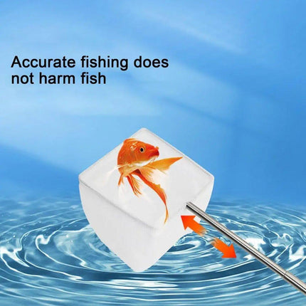 Retractable Fish Net for Fish Tank Pocket Fishing Net with Handle Aquarium Tools - Square-S.
