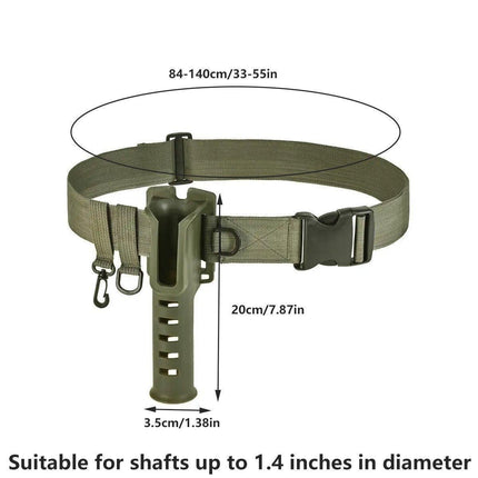 Adjustable Fishing Rod Holder Belt Portable Waist Strap Fishing Gear Rod Storage.