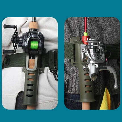 Adjustable Fishing Rod Holder Belt Portable Waist Strap Fishing Gear Rod Storage.