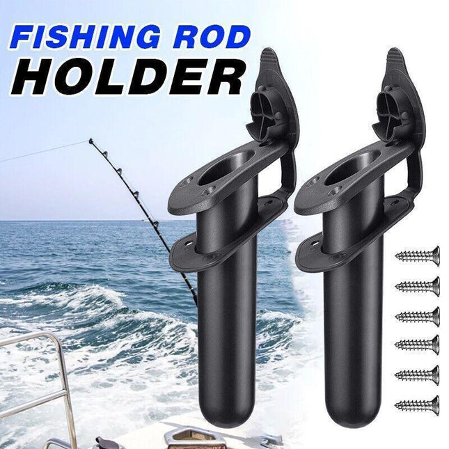 2Pcs With Cap Cover Fishing Boat Rod Holder For Kayak Pole Bracket Flush Mount.