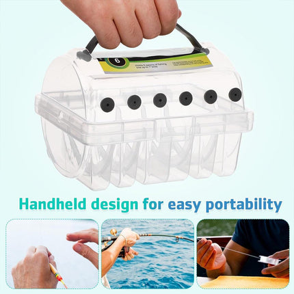 Multifunctional Fishing Line Organizer Storage Box Tackle Management Holder.