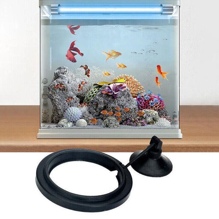 Fish Feeding Ring Aquarium Fish Tank Feeder Floating Fish Food Feeder Fish Food Black - Black Square.