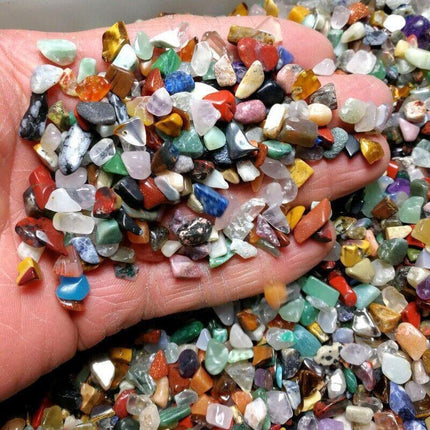 Colorful Mixed Stone Crystal Chips - 100G Bulk Lot.