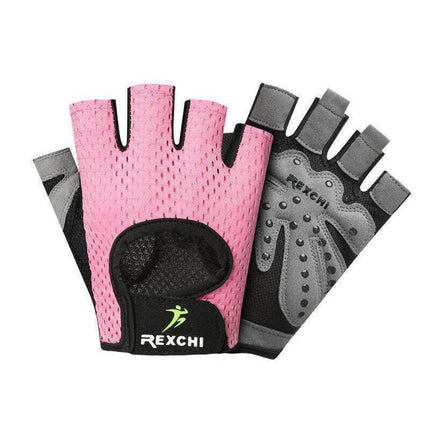 M Size Women Fitness Gym Training Gloves Half Finger Gel Weight Lifting Workout Gloves - Black.