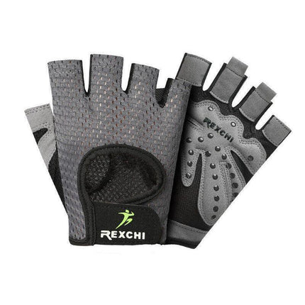M Size Women Fitness Gym Training Gloves Half Finger Gel Weight Lifting Workout Gloves - Black.