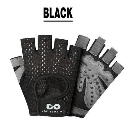 L Size Women Fitness Gym Training Gloves Half Finger Gel Weight Lifting Workout Gloves - Grey.