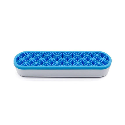 Silicone Makeup Organizer Cosmetic Storage Box Lipstick Brush Holder Desktop Box - Flesh Pink.
