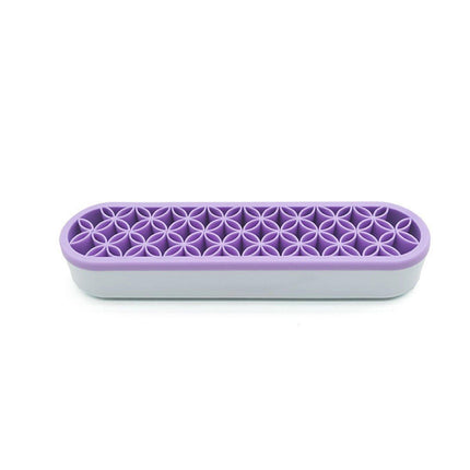Silicone Makeup Organizer Cosmetic Storage Box Lipstick Brush Holder Desktop Box - Flesh Pink.