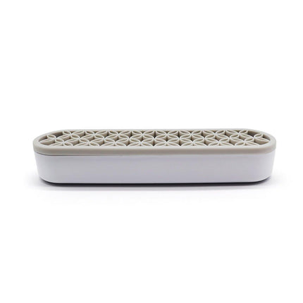 Silicone Makeup Organizer Cosmetic Storage Box Lipstick Brush Holder Desktop Box - Flesh Pink.