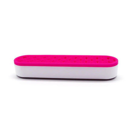Silicone Makeup Organizer Cosmetic Storage Box Lipstick Brush Holder Desktop Box - Flesh Pink.