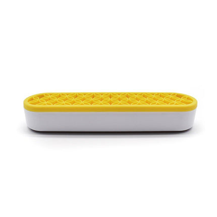 Silicone Makeup Organizer Cosmetic Storage Box Lipstick Brush Holder Desktop Box - White.