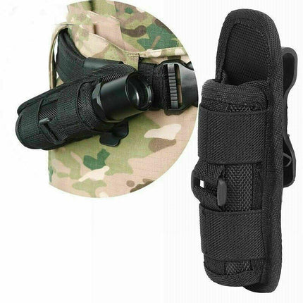 Portable Outdoor Military Flashlight Bag Pouch Tactical Case Holster Belt Holder - Green.