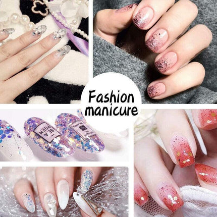 50G Fine Glitter Dust Powder Holographic Iridescent Metallic Body Nail Art Craft - Pink.
