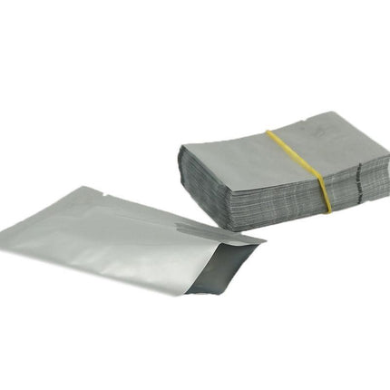 Silver Open Top Aluminum Foil Packaging Bags Heat Seal Vacuum Food Pouches - 22X30CM.