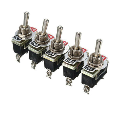 5X Waterproof Toggle Flick Switch 250V On/Off Car Dash Light Metal 12 Volt Boot.