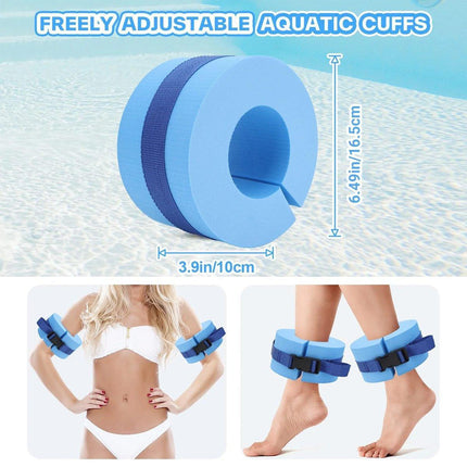 2pcs Swimming Gear Arm Floats Big Buoyancy Water Sports Tie Legs and Feet Rings.