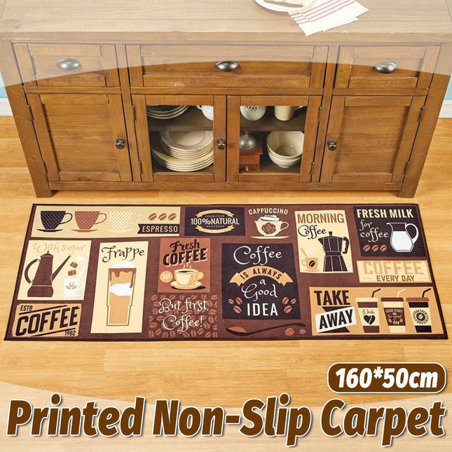 Printed Non Slip Door Floor Rug Mat Kitchen Bathroom Carpet Mat Water Absorbent.