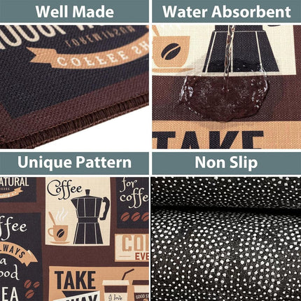Printed Non Slip Door Floor Rug Mat Kitchen Bathroom Carpet Mat Water Absorbent.