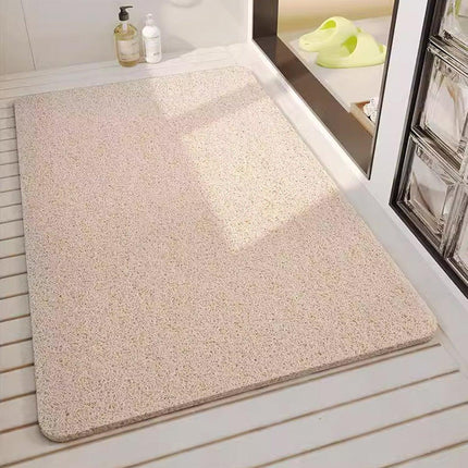 Waterproof Non-Slip Bathroom Shower Mat Anti-Slip Rug Toilet Floor Mat Washable - Cream-40*60cm.