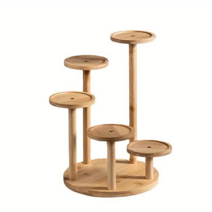 Round Tabletop Flower Stand Balcony Storage Shelf Display Rack Indoor Outdoor.