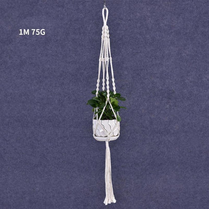 Macrame Plant Flower Pot Holder Hanger Hanging Planter Basket Hemp Rope Braided - #15.