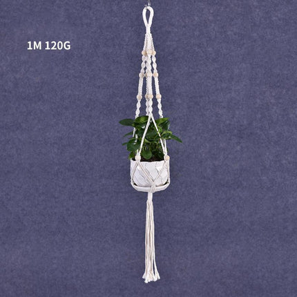 Macrame Plant Flower Pot Holder Hanger Hanging Planter Basket Hemp Rope Braided - #15.