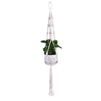 Macrame Plant Flower Pot Holder Hanger Hanging Planter Basket Hemp Rope Braided - #15.
