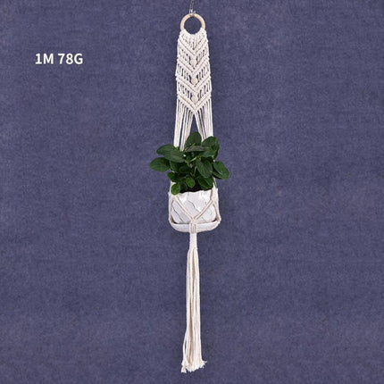 Macrame Plant Flower Pot Holder Hanger Hanging Planter Basket Hemp Rope Braided - #05.
