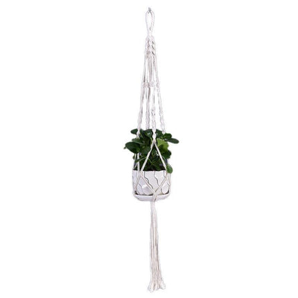 Macrame Plant Flower Pot Holder Hanger Hanging Planter Basket Hemp Rope Braided - #05.